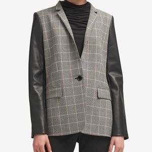 DKNY women’s mixed media jacket